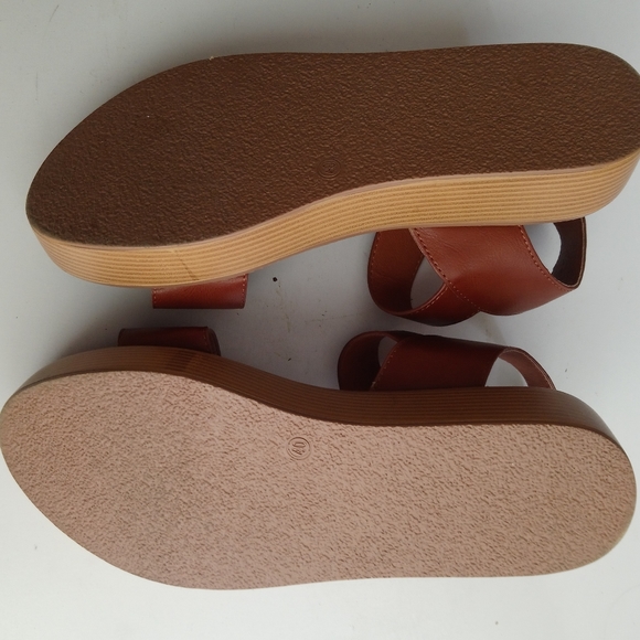 Corelli Brown open toe Flatform sandal 40 - Picture 6 of 9